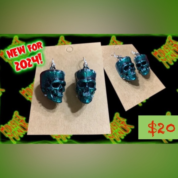 Universal classic monsters Frankenstein skull earrings‎ - Picture 1 of 1